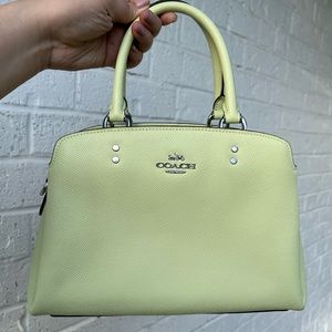 Coach Mini Lillie Carryall pale lime crossbody satchel